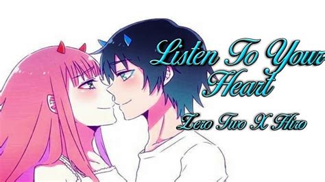 Zero Two X Hiro Listen To Your Heart Amv Youtube