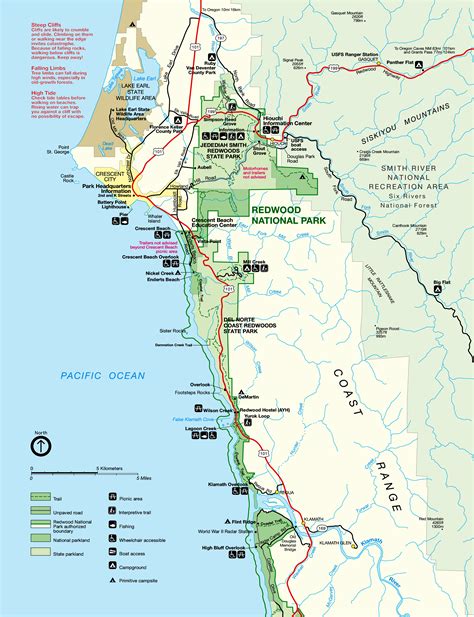 Map Of Redwoods In California World Map