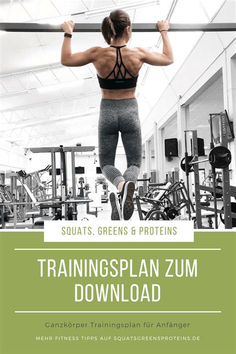 Wochenplan zum kostenlosen download : Trainingsplan zum Download Ganzkörper Plan - die besten Kraftübungen für Frauen im Fitnessstudio ...
