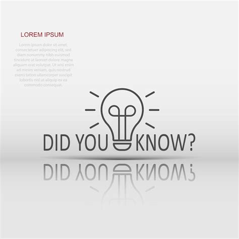 Premium Vector Did You Know Icon In Flat Style Question Mark Vector