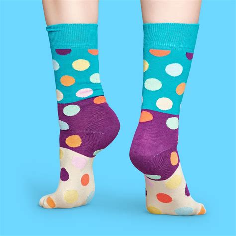 Big Dot Block Sock Springsummer 18 Collection Happy Socks Colorful Socks
