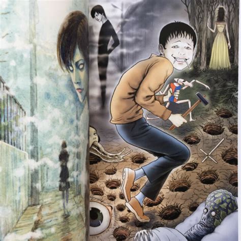 New Junji Ito Art Book Ikei Sekai Japan Horror Manga Uzumaki Tomie