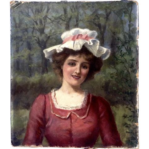 William Howard Robinson Maid Portrait Oil Painting Signed By Listed