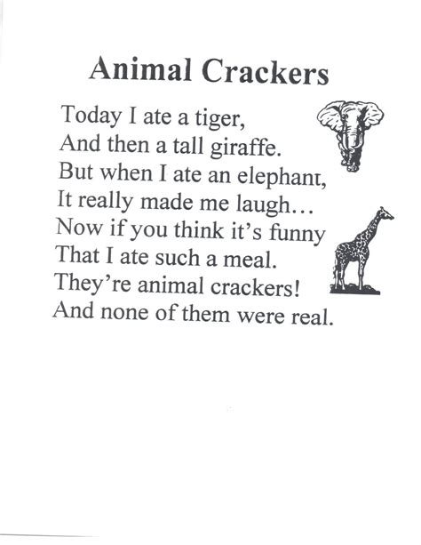 Animalcrackerpoem 1236×1600 This And That Pinterest
