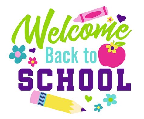 Svg Clipart Welcome Back To School Cutting Machine Art Etsy
