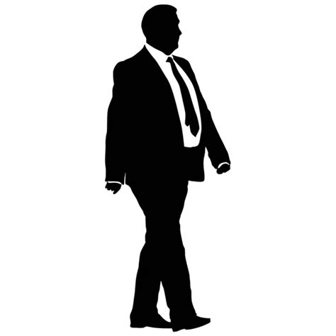 Business Man In Suit And Tie Silhouette Vector Illustration — Stock Vector © Dvargg 14529583