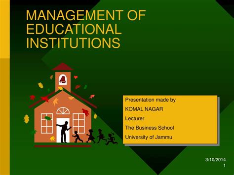 Ppt Management Of Educational Institutions Powerpoint Presentation