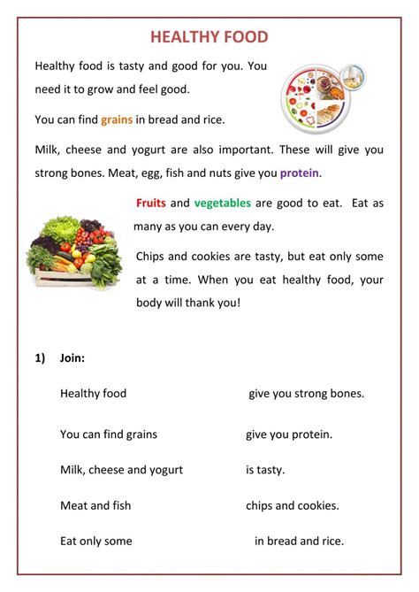 Check spelling or type a new query. Worksheets Of Health Diet For Grade 3 : 10 Kids Nutrition ...