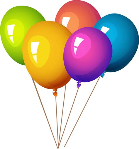 Pngpix Com Colorful Balloons Png Image Balloons And Party Poppers Clipart Full Size Clipart