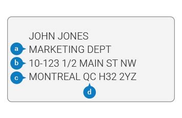 Aug 09, 2020 · if you're mailing from another country, write united states on the address. How To Write Addresses Canada Post