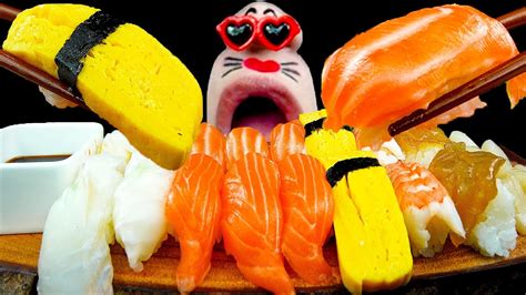 asmr mukbang delicious sushi eating show youtube