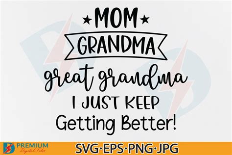 Mom Svg Great Grandma Svggrandma T Graphic By Premium Digital Files · Creative Fabrica