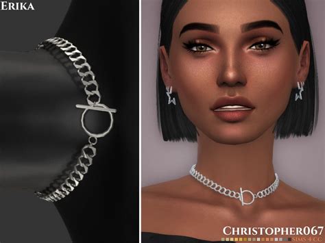 Erika Necklace By Christopher0672 In 2021 Sims 4 Sims 4 Earrings
