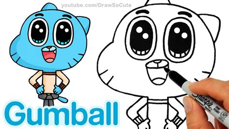 How To Draw Gumball Watterson Step By Step Easy The Amazing World Of