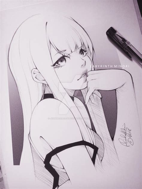 Animegirl Drawing Random By Johnmichaelfelecio On Deviantart