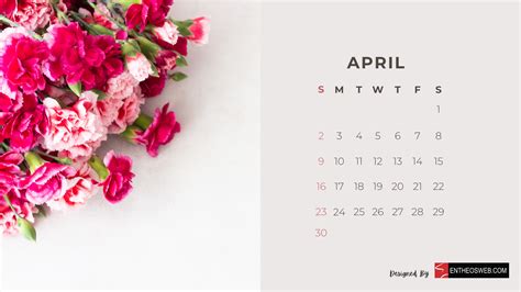 April Calendar Desktop Wallpaper Entheosweb