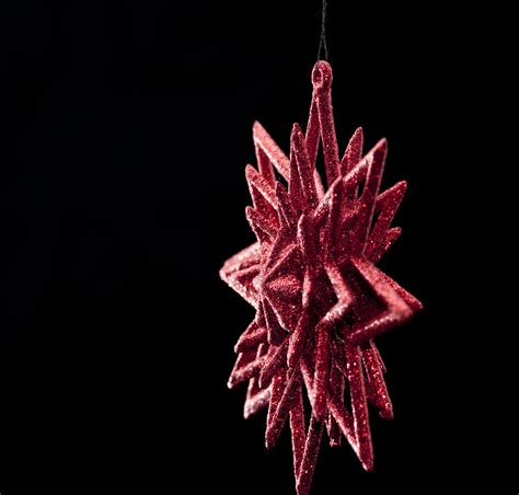 Photo Of Red Glitter Star Free Christmas Images