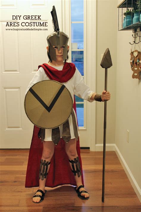 Avery as apollo (12 years) greek god costume, greek gods, family costumes. DIY Ares Greek Mythology Costume - Inspiration Made Simple