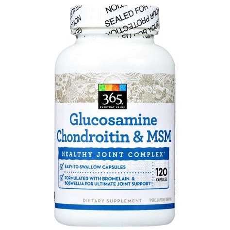 365 Whole Foods Market Glucosamine Chondroitin And Msm 120 Capsules