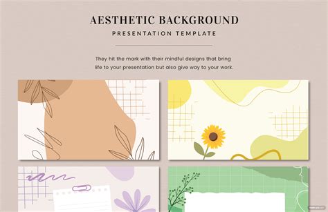 Aesthetic Background Presentation In Illustrator Jpeg Png Svg Eps