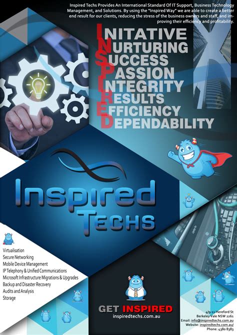 Playful Modern Business Poster Design For Inspired Techs By