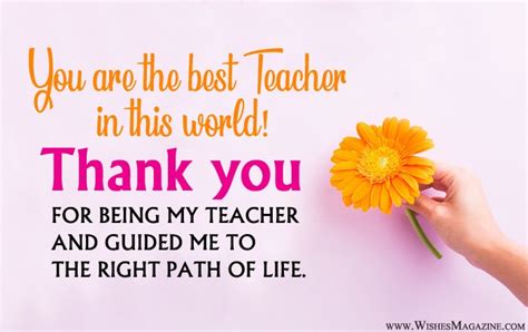 Thank You Message For Teacher Wishes Magazine