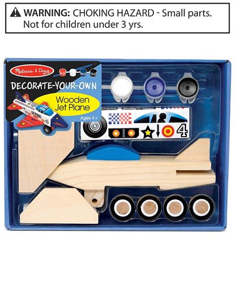 Melissa And Doug Kids Toy Decorate Your Own Wooden Jet Plane And Reviews