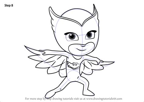How To Draw Owlette From Pj Masks Pj Masks Step By Step