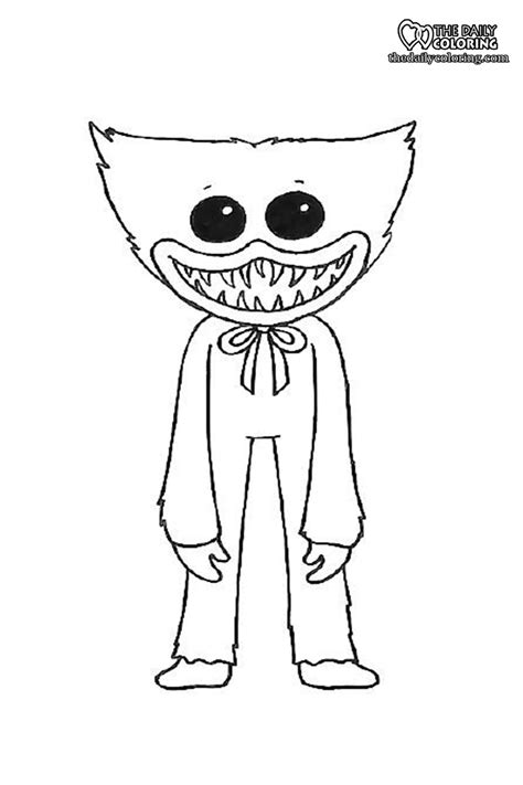 Huggy Wuggy Coloring Pages The Daily Coloring