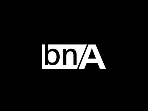 Bna Logo And Graphics Design Vector Art Icons Isolated On Black