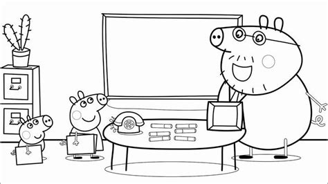 Peppa Pig School Coloring Pages In 2021 Peppa Pig Coloring Pages