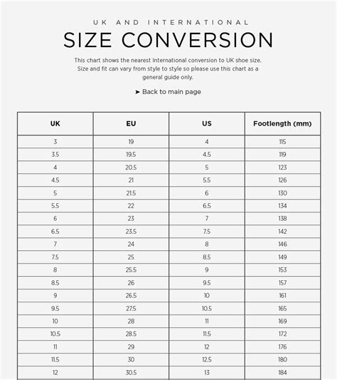 Childrens Shoe Size Conversion Chart Next Official Site