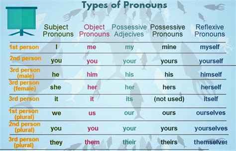 Types Of Pronouns And Examples