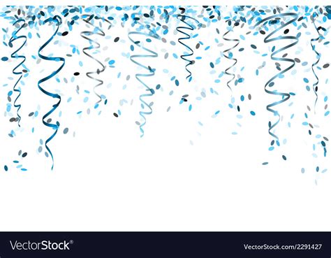 Falling Blue Confetti Royalty Free Vector Image