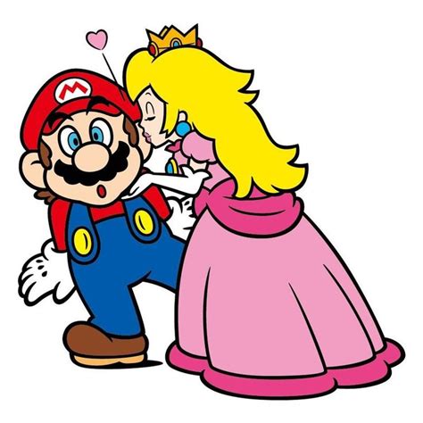 Princess Peach Kissing Mario Mario And Princess Peach Princess Peach