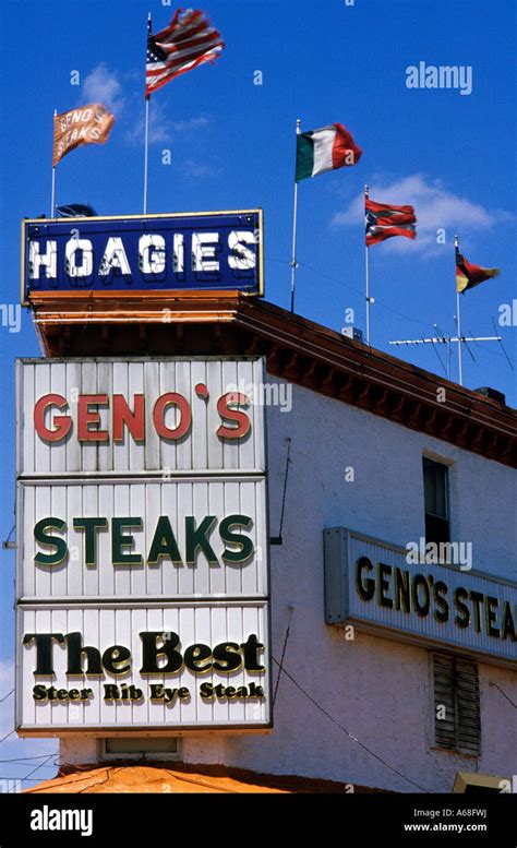 Genos Steaks Philadelphia Pennsylvania Stock Photo Alamy
