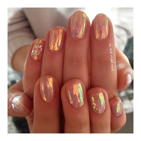 Holographic nail art using holographic tape and top coat | Nails ...