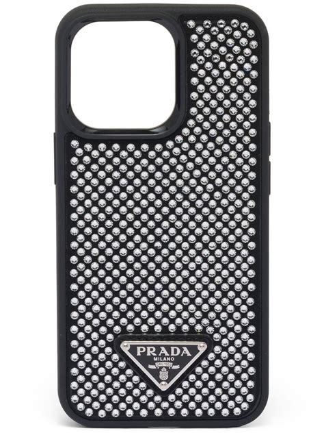 Prada Rhinestone Embellished Iphone 13 Pro Case Farfetch