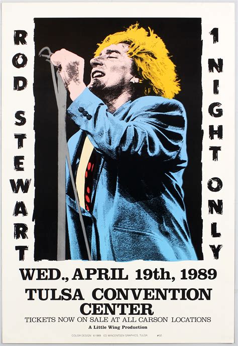 Lot Detail Rod Stewart Original 1989 Concert Poster