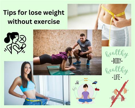Tips For Lose Weight Without Exercise Health Fitness Weight Loss