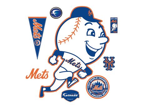 New York Mets Classic Logo Wall Decal Shop Fathead® For New York Mets
