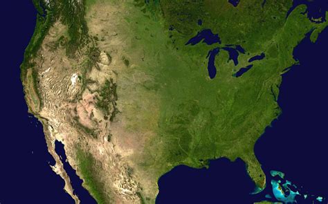 Satellite View Of The United States Full Size Ex
