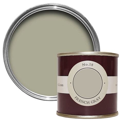 Farrow And Ball Estate French Gray No18 Emulsion Paint 100ml Tester Pot