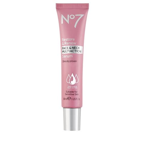 No7 Restore And Renew Multi Action Anti Aging Face And Neck Serum 1 Fl Oz