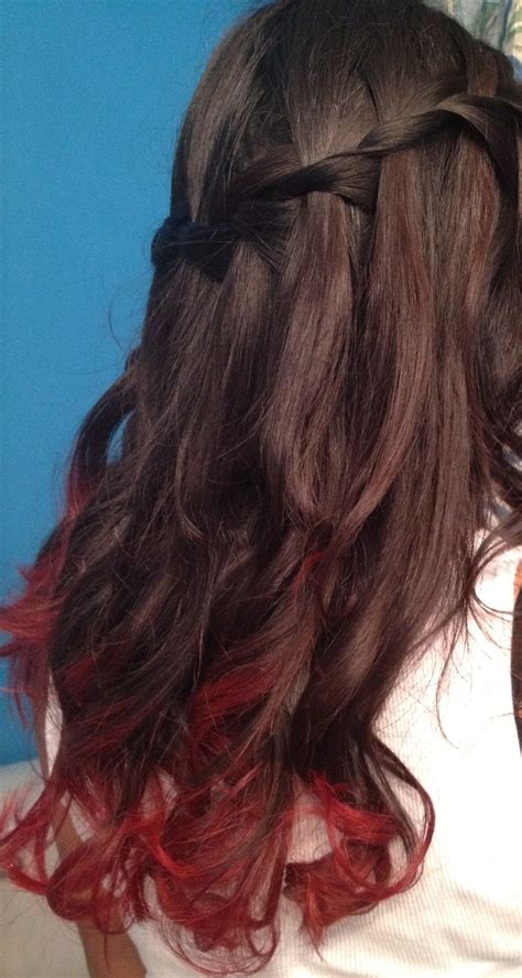 Pin By Sree Supraja On Hair Dos Dyed Ends Of Hair Red Dip Dye Hair