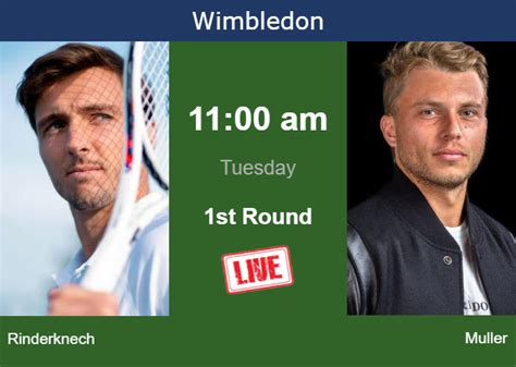 How To Watch Rinderknech Vs Muller On Live Streaming In Wimbledon On