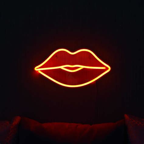 Red Lips Led Neon Sign Joyatwall Joyatwall
