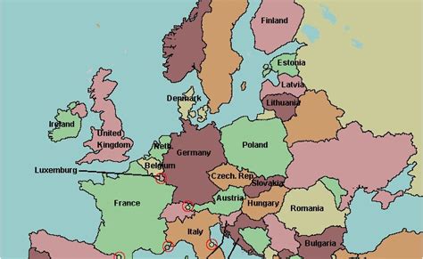 Europe Countries Map Quiz Game Secretmuseum Otosection