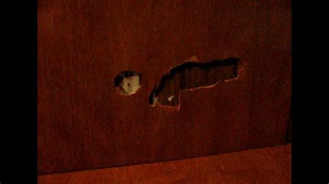 These move the door from side to side. An easy way to fix a hole in a RV cabinet - YouTube