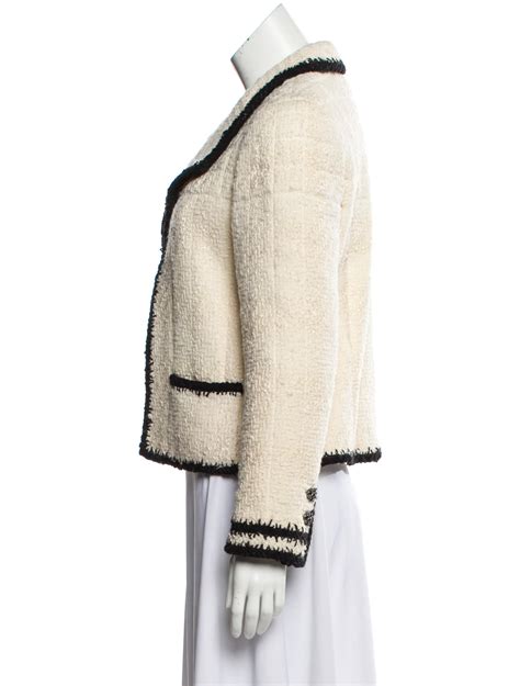 Chanel Wool Tweed Blazer Neutrals Jackets Clothing Cha437031 The
